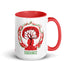 Ceramic mug - 425 ml - Ignorance - Red interior