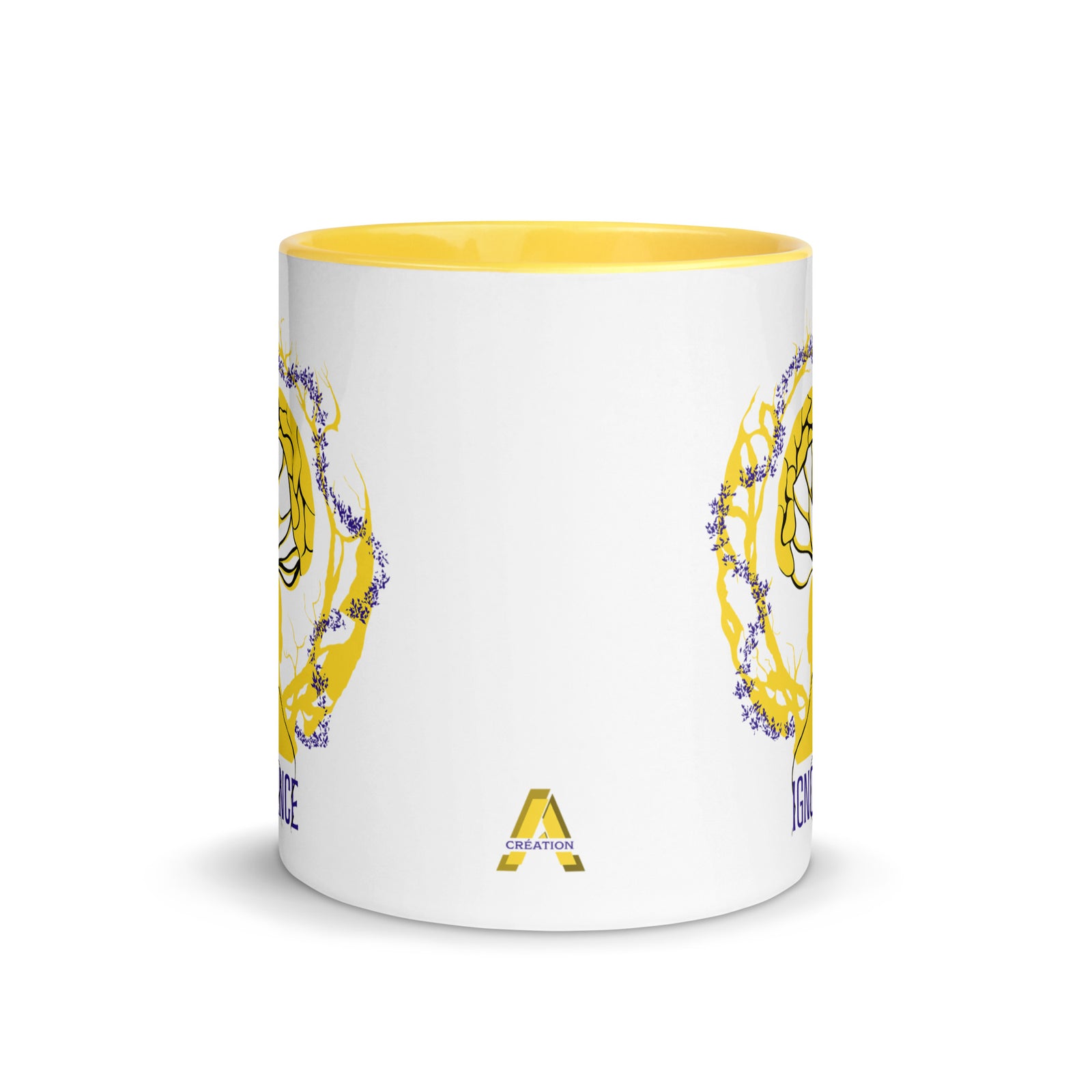 Mug en céramique - 325 ml - Ignorance - Intérieur jaune