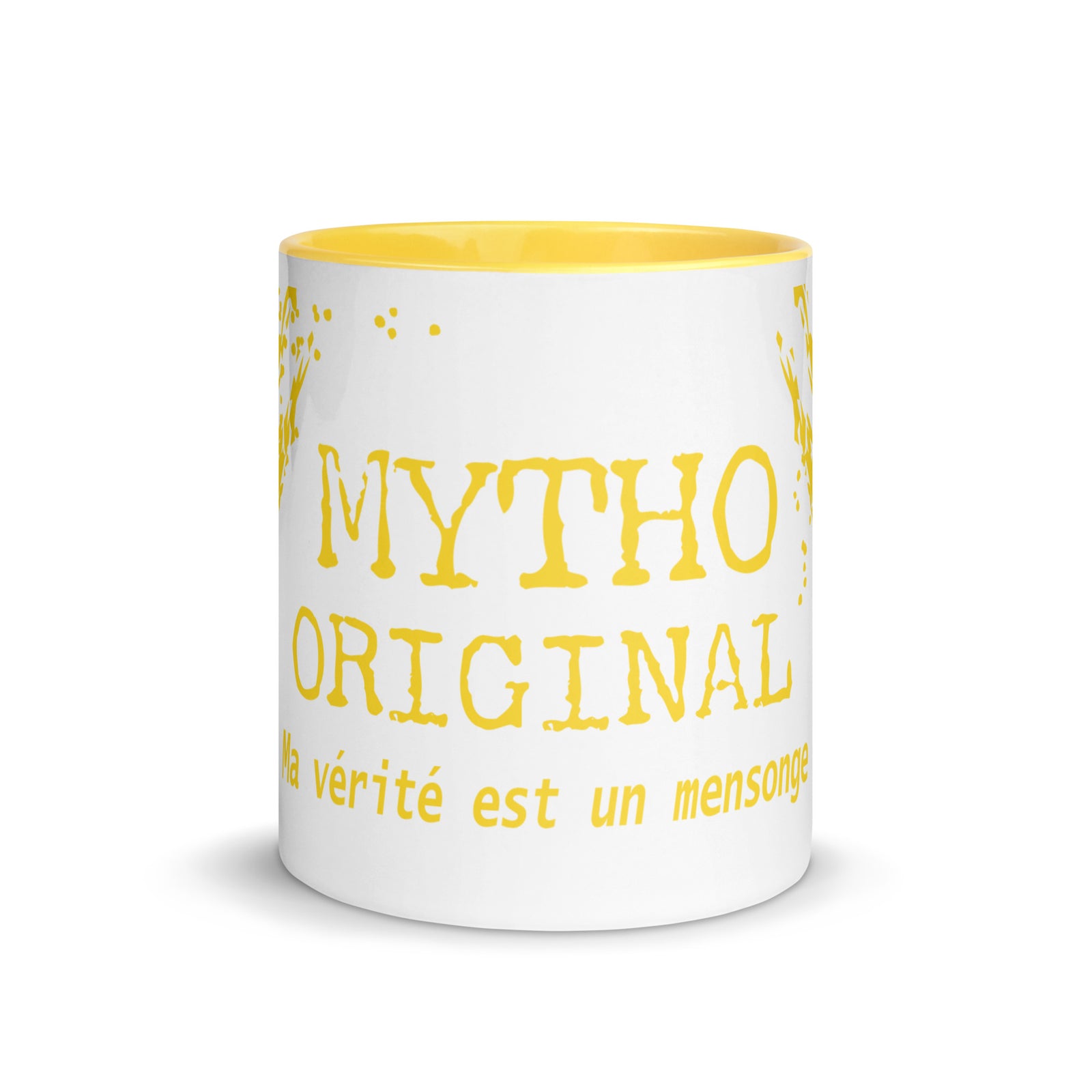 Mug en céramique - 325 ml - Mytho Original - Intérieur jaune