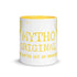 Mug en céramique - 325 ml - Mytho Original - Intérieur jaune