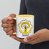 Ceramic mug - 325 ml - Ignorance - Yellow interior