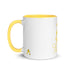 Ceramic mug - 325 ml - Abstraction 2 - Yellow interior