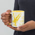 Mug en céramique - 325 ml - Mytho Original - Intérieur jaune